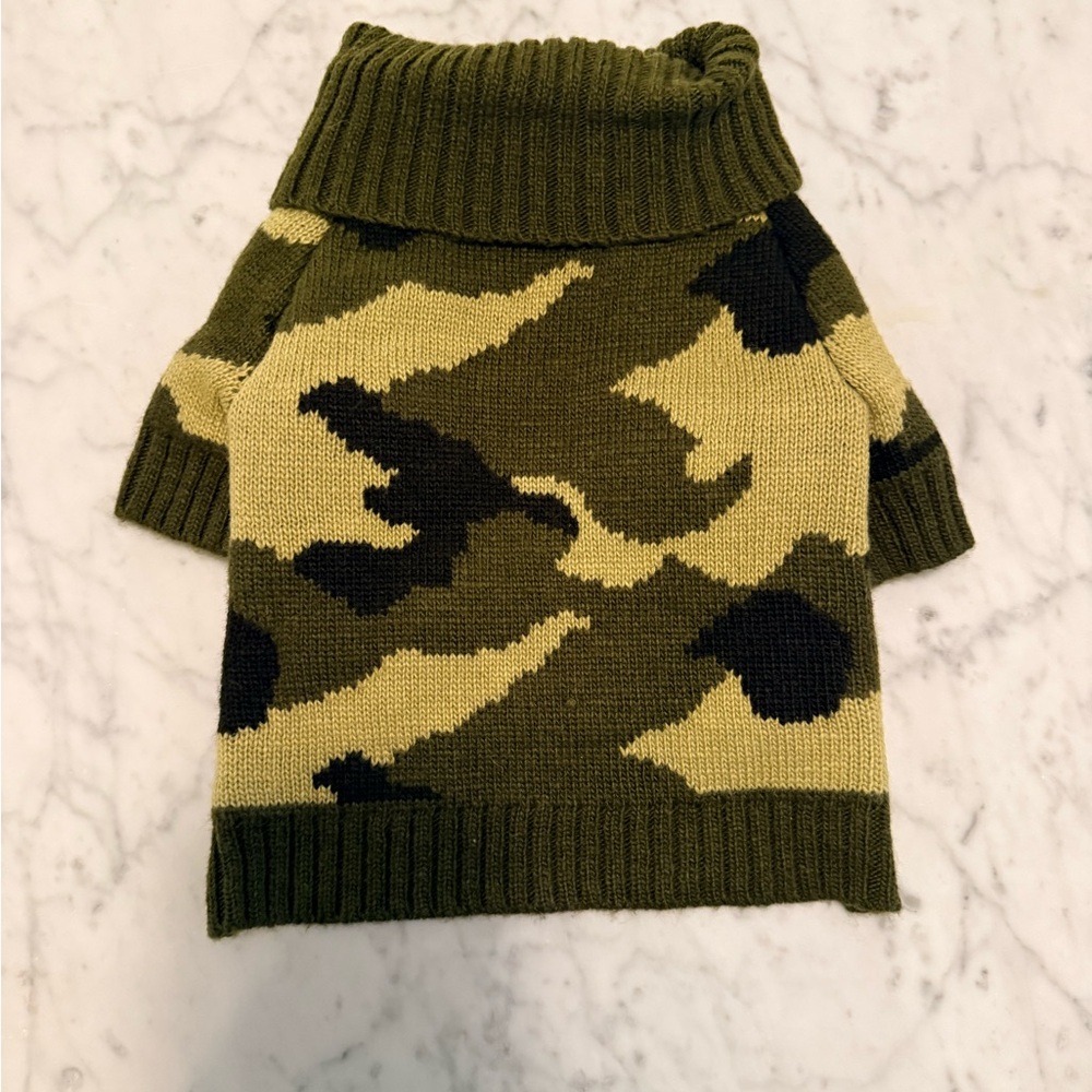 Mark & Graham Olive Knit Dog Sweater